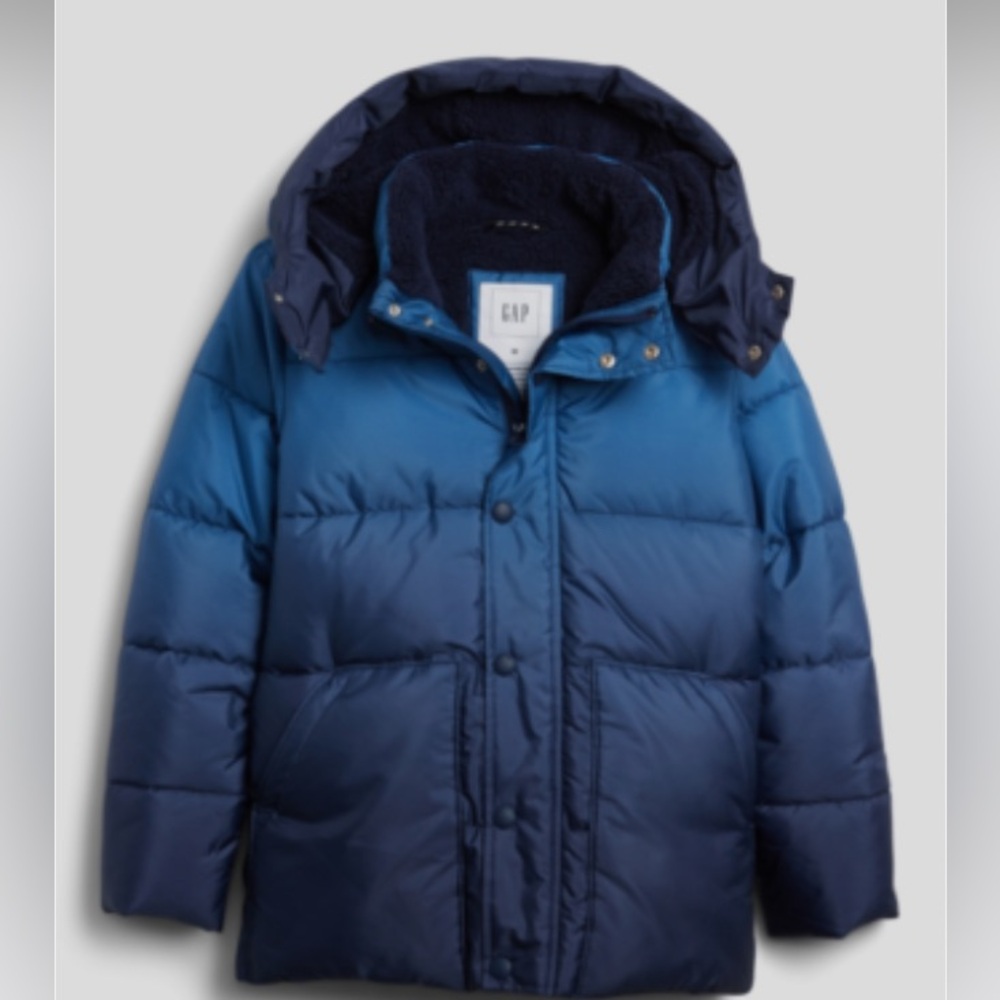 GAP Kids Blue Cold Control Max puffer jacket